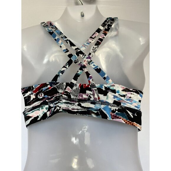 Lululemon Free To Be Serena Bra Culture Clash Women's Multi Black Size 6 - Picture 8 of 10